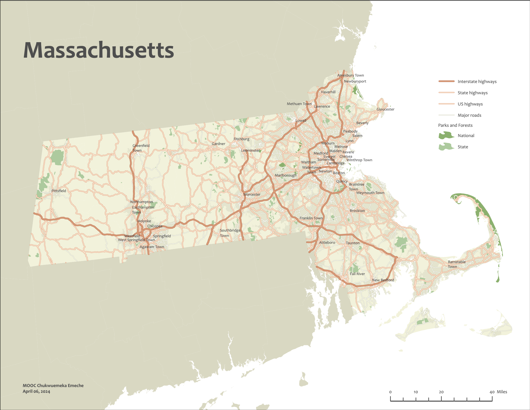 Massachusetts Map